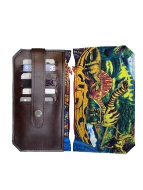 Dinosaur wallet purse pall handmade zipper vinyl